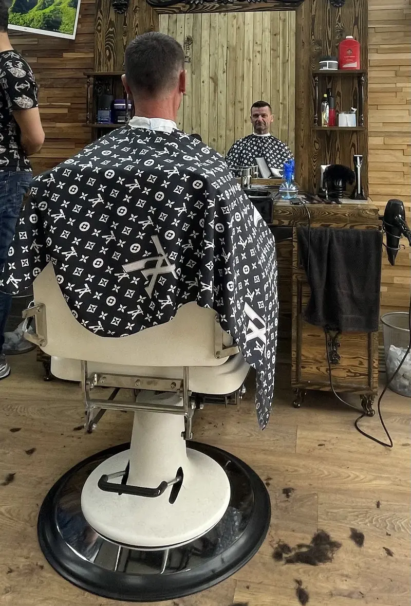 A regular getting a haircut at Classic Turkish Barbers